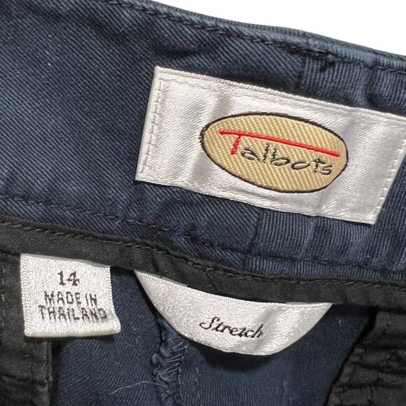 Talbots Stretch Dark Navy Blue Capri Pants Size 14 - Picture 4 of 4